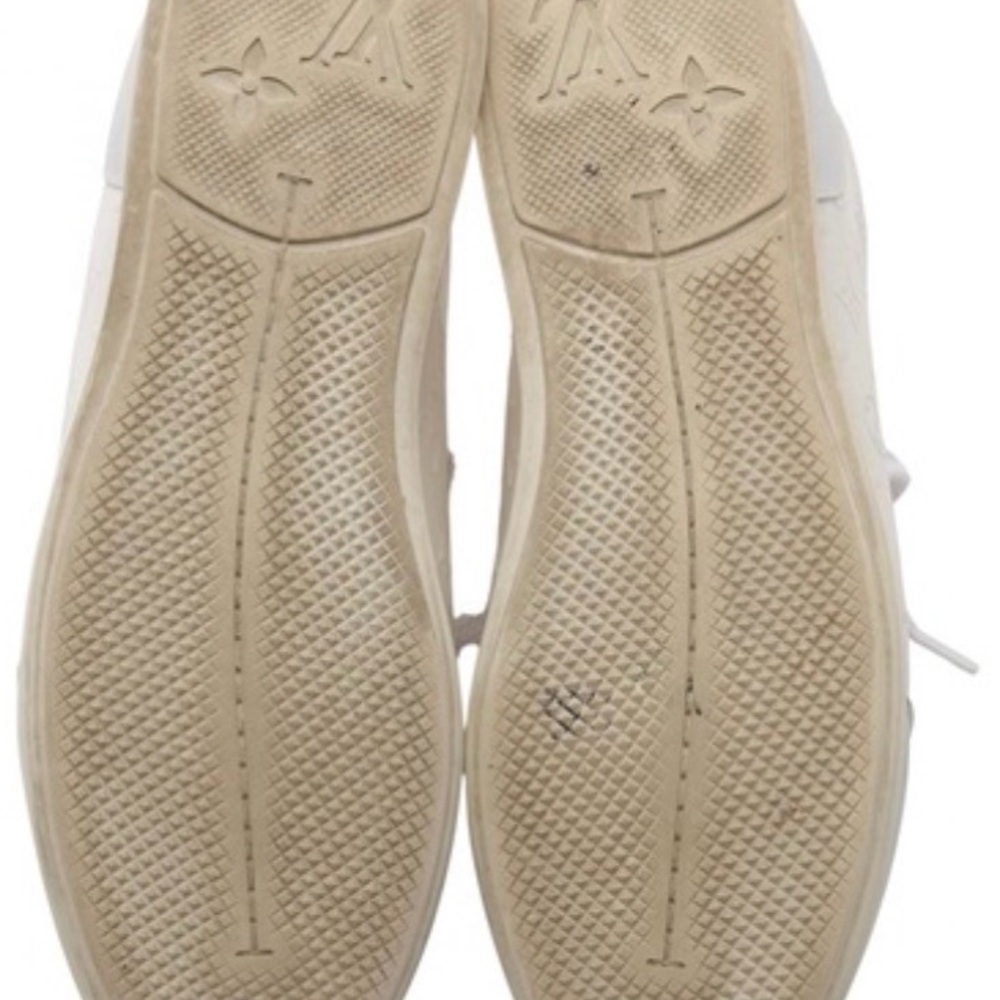 Louis Vuitton White and Light Gray Women's Lace-Up Sneakers - Picture 2 of 6
